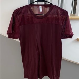 AMERICAN APPAREL JERSEY MAROON T-SHIRT